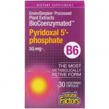  Natural Factors BioCoenzymated, B6, -5- 50 mg 30 