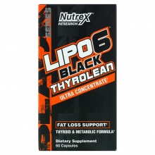 Жиросжигатель Nutrex Lipo-6 Black Thyrolean 60 капсул