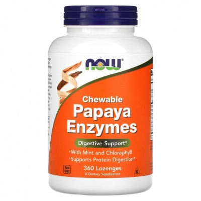 Специальный препарат NOW Papaya Enzyme Chewable 360 таблеток